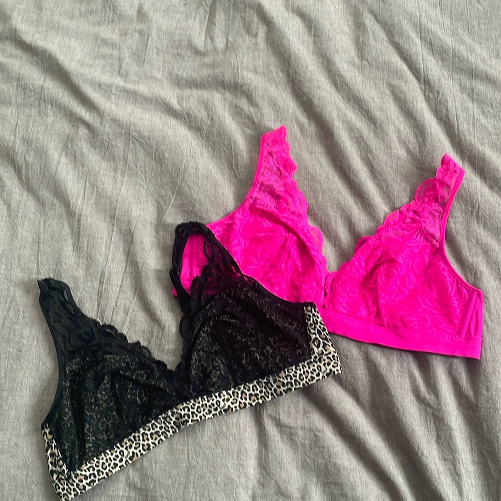 PINK lace bralettes 2